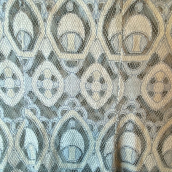 HD in Paris Anthropologie Paris Blue Cream French Lace Peplum Blouse SZ 0 - Picture 13 of 13